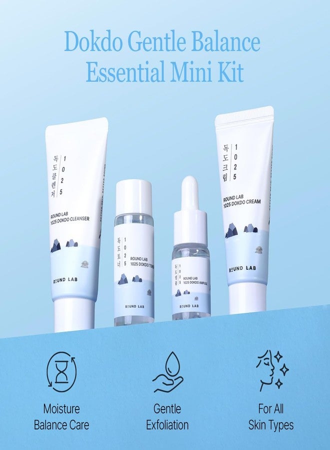 ROUND LAB 1025 Dokdo Hydrating Mini Size Kit (Cleanser, Toner, Ampule, Cream), Deep Hydration for Dry Skin, Daily Skin Care Routine Trial Kit for Moisture Care, Travel Size Gift Set, Korean Skin Care - Image 2